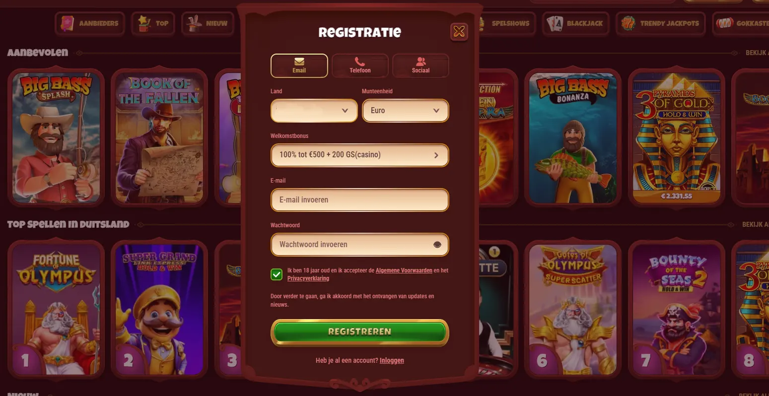 magius casino registratie